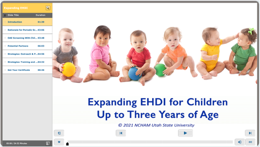 Expanding EHDI for Children Up to Three Years of Age
