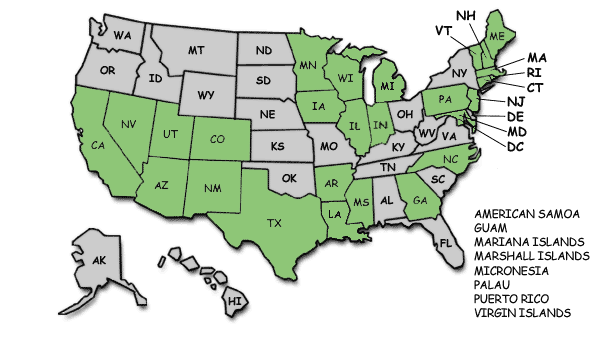 map of the united states and territories