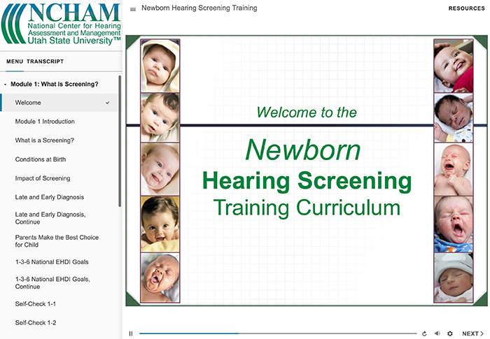 Newborn Hearing Screening Training Curriculum
